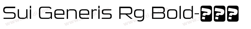 Sui Generis Rg Bold字体转换